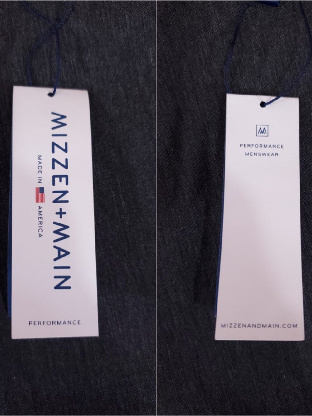 NWT Mizzen Main Performance Trousers Pants Mens 36 Gray Stretch Unhemmed - Picture 11 of 16